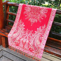 top seller women fashion 180*70 winter fall autumn Jacquard weave patterns cotton scarf paisley fake pashmina shawls